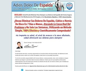 Adios Dolor De Espalda – Ciatica.