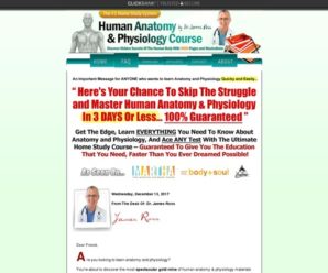 Updated! Human Anatomy & Physiology Course – $55.81 Per Sale!