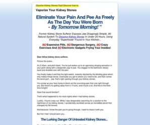 Dissolve Kidney Stones – Best Kidney Stone Home Remedy – Painful Urination