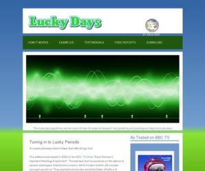 Lucky Days Astrology software for gambling