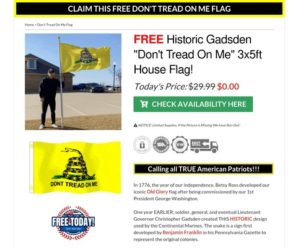 Claim Your FREE Don’t Tread On Me Flag Today!