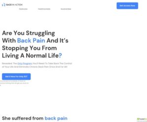 Back In Action – Interactive Platform: Back Pain Relief Program 2020!