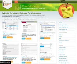 Calendar Scripts and Software For Webmasters