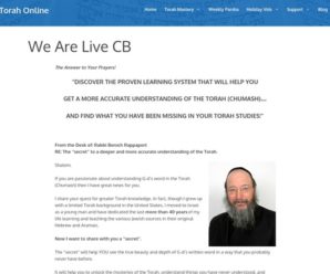 We Are Live CB – Torah Online