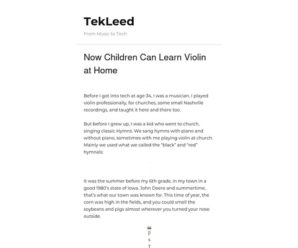 Now Children Can Learn Violin at Home