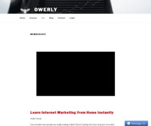 Owerly Membership – Learn Internet & Affiliate Marketing