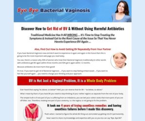 Bye Bye Bacterial Vaginosis