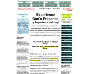 Experience God! Receive God’s Presence by Repentance with Joy!